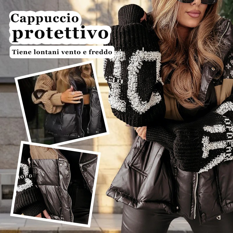 Giacca Puffer Patchwork Donna