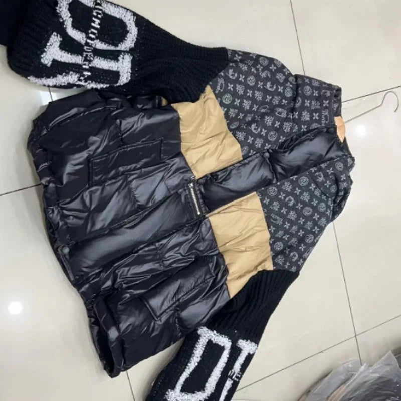 Giacca Puffer Patchwork Donna