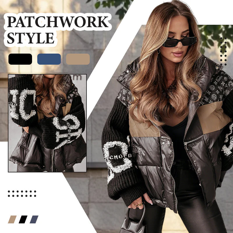 Giacca Puffer Patchwork Donna