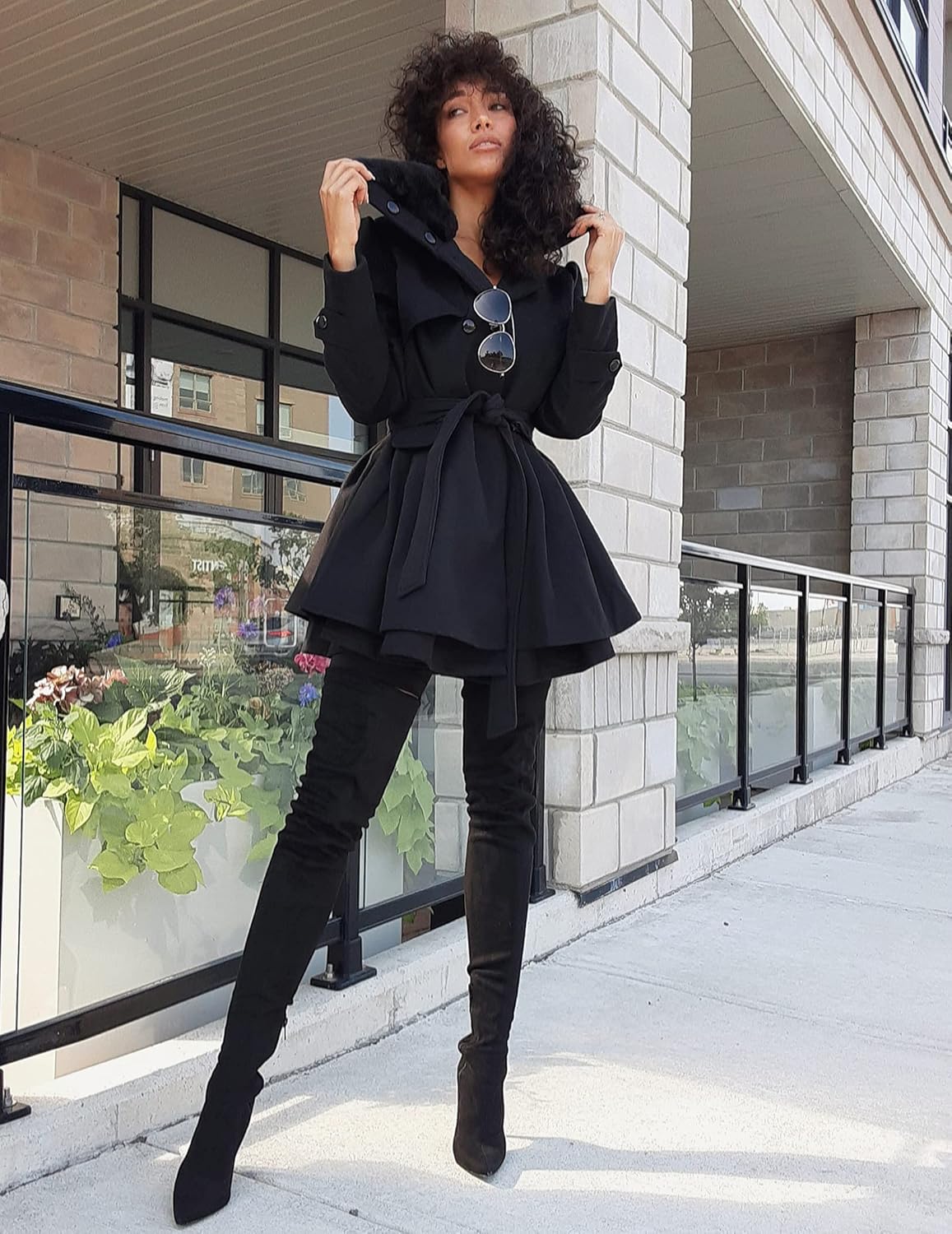 Abitino/Trench Leggero con Pelliccia