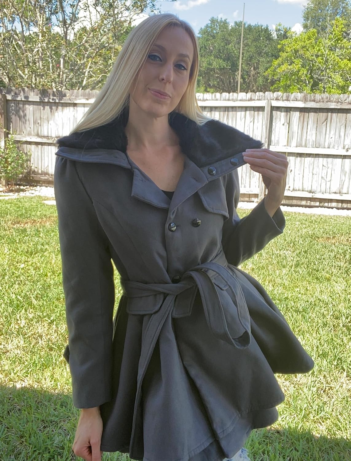 Abitino/Trench Leggero con Pelliccia